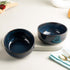 Galaxy Blue Ceramic Snack Bowl Set of 2, 500 ML